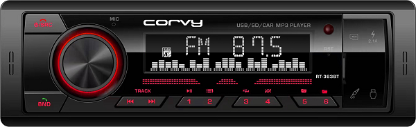 CORVY in-car electronics RT-365BT - Autoradio 1 din Corvy RT-365BT  USB-MP3-BT-RADIO